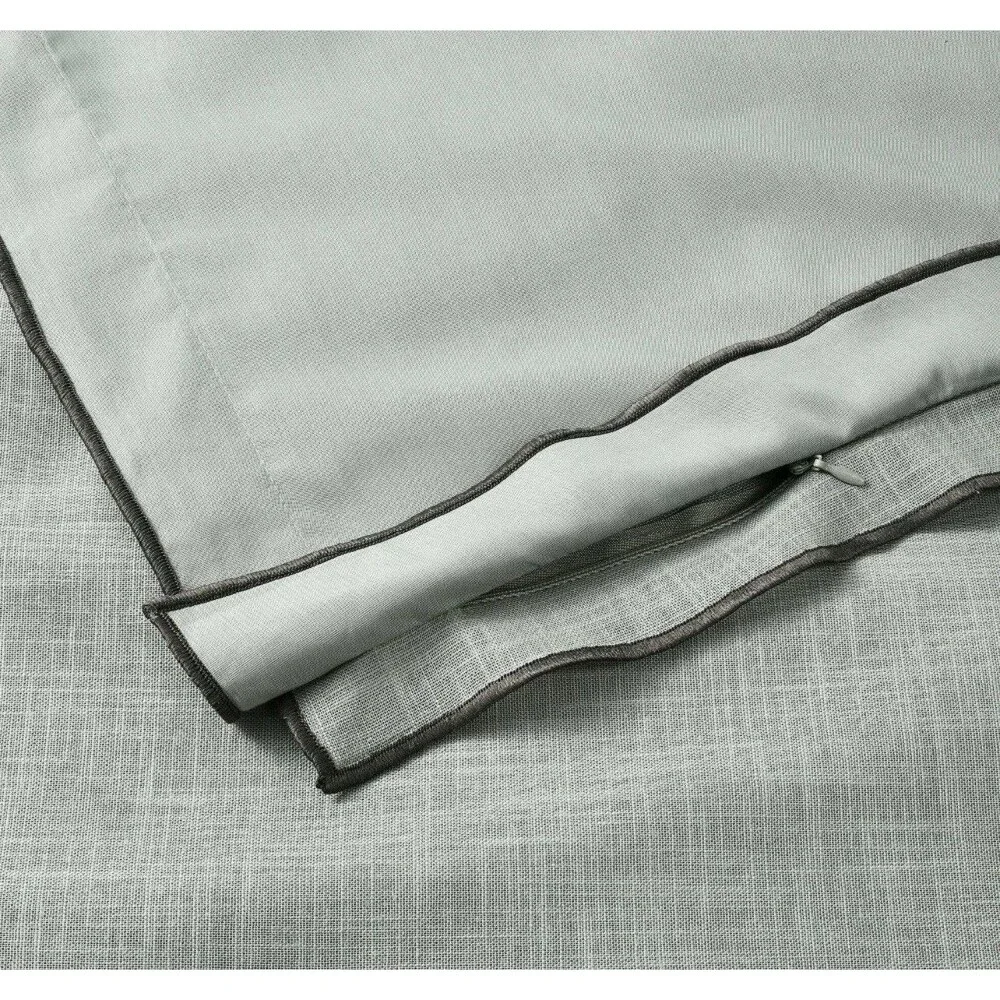 California King Double Flange Merrow Stitch Duvet Cover & Sham Set Light NEW